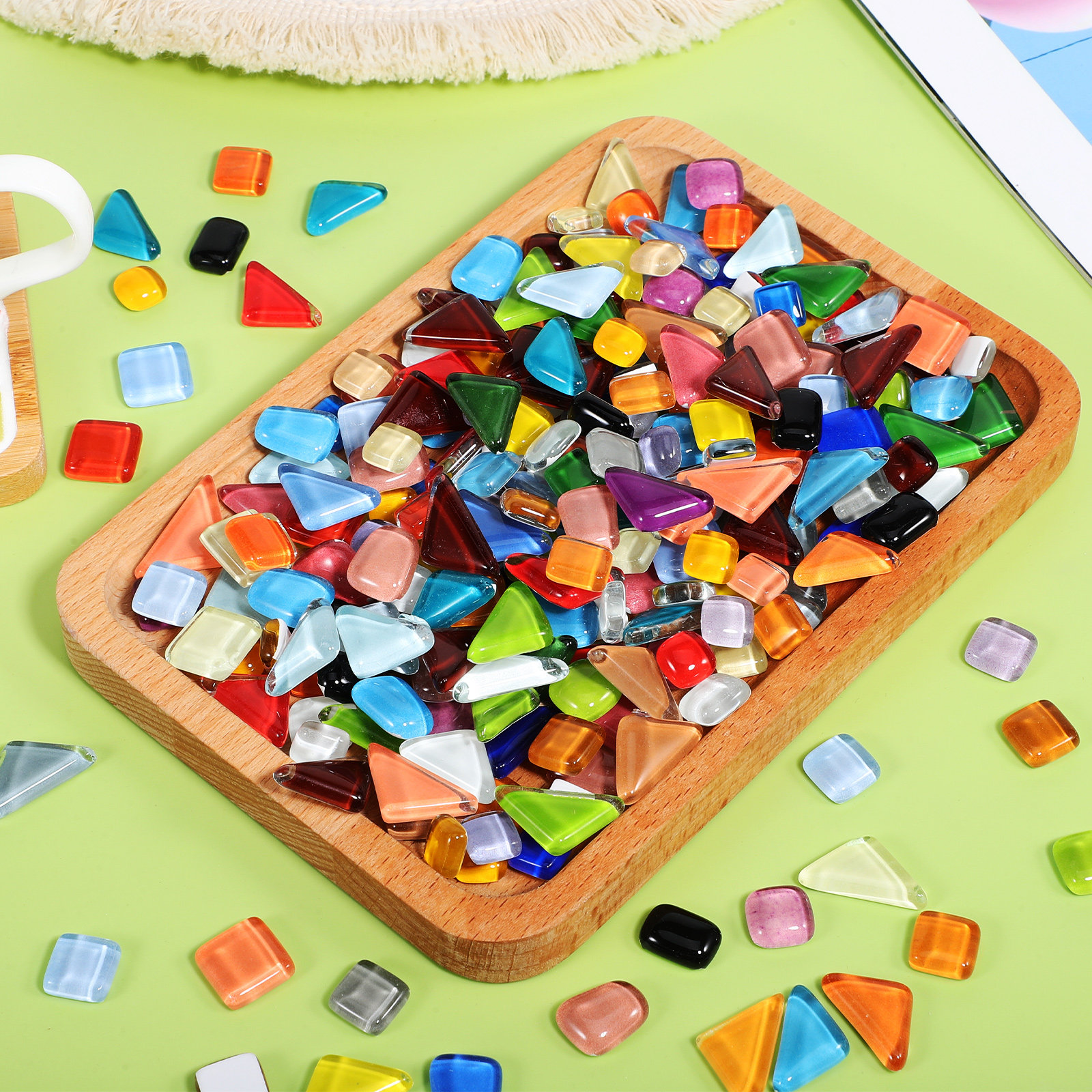 Mosaic Glass Pieces 600g Bulk  - Art Craft Project บทวิจารณ์และราคา