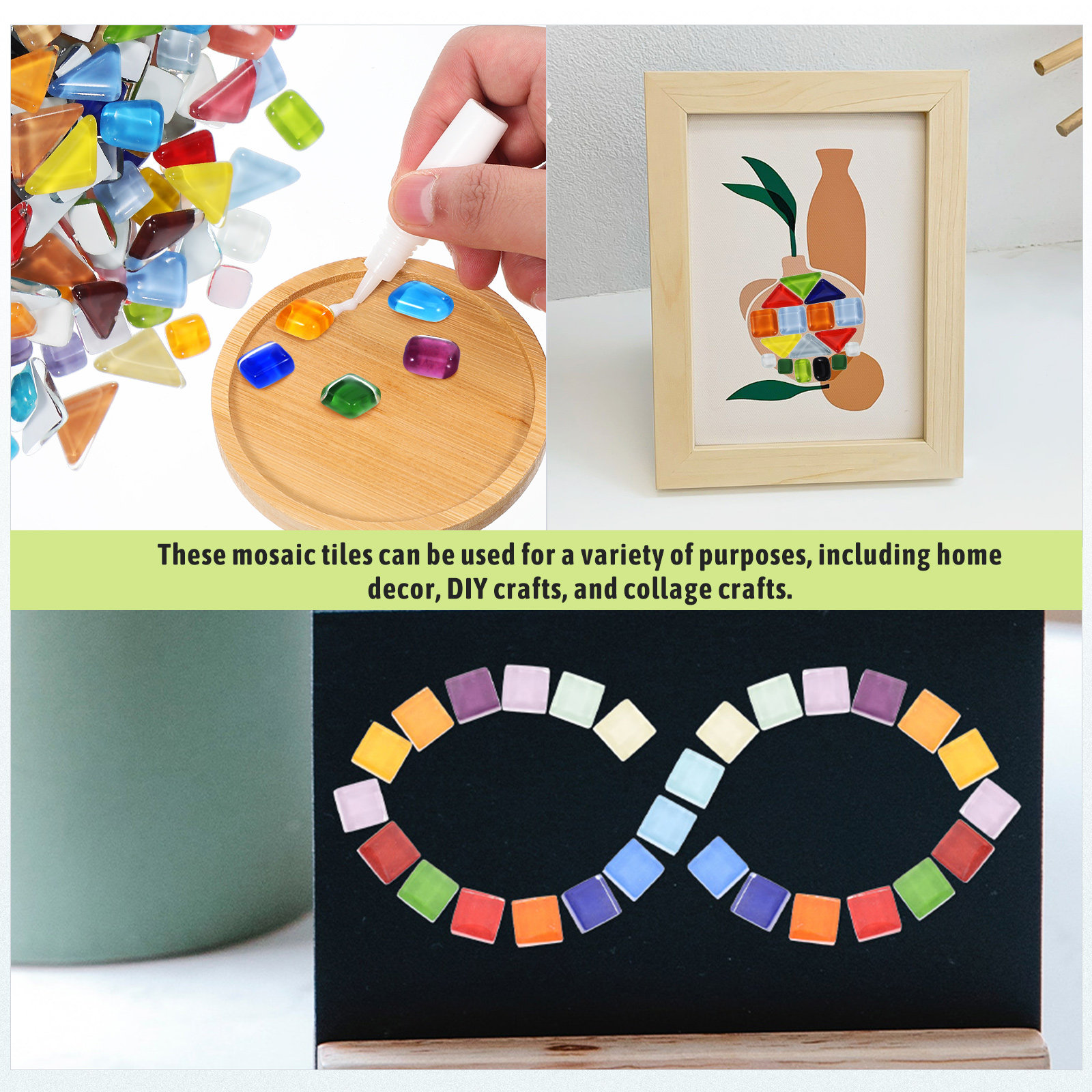 Mosaic Glass Pieces 600g Bulk  - Art Craft Project บทวิจารณ์และราคา
