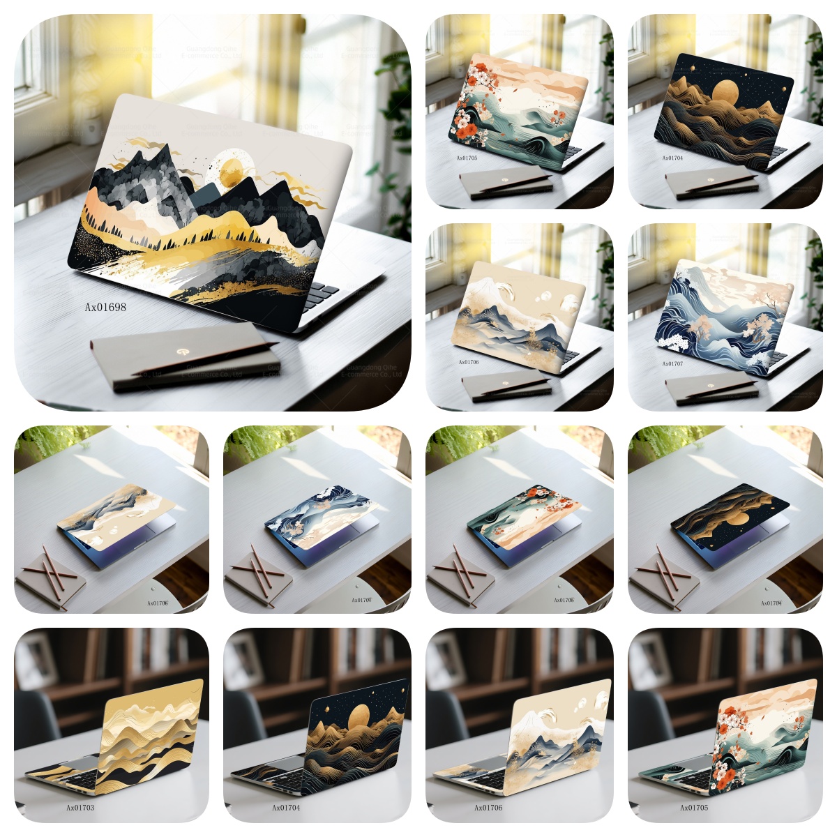 Minimalist Mountain Wave Lapto - Art Craft Notebook บทวิจารณ์และราคา