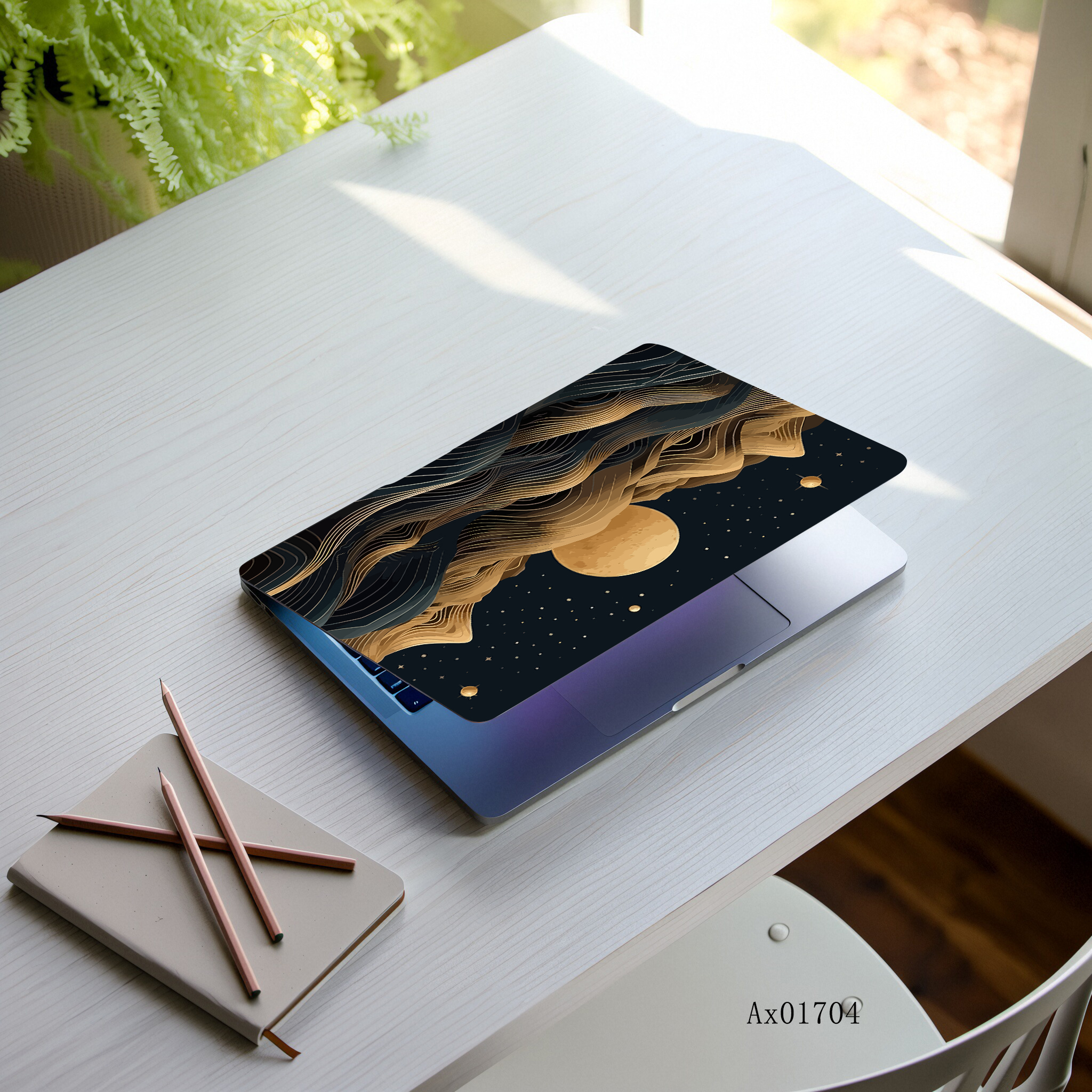 Minimalist Mountain Wave Lapto - Art Craft Notebook บทวิจารณ์และราคา