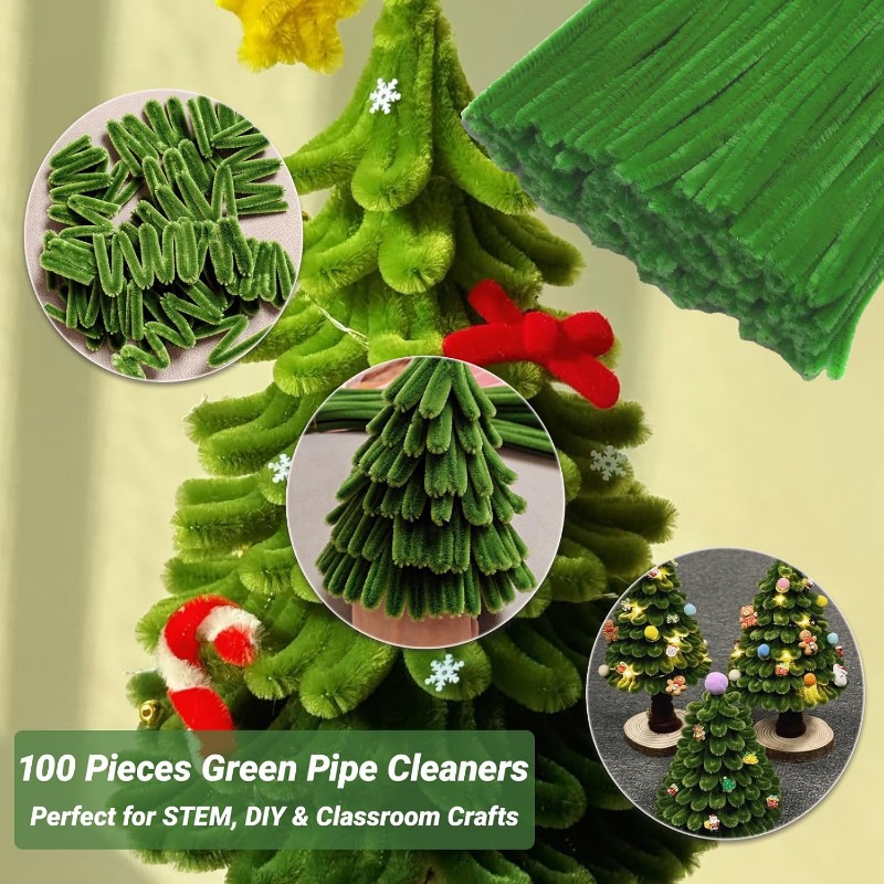 100 Pcs Green Pipe Cleaners, 1 - Art Craft Blend บทวิจารณ์และราคา