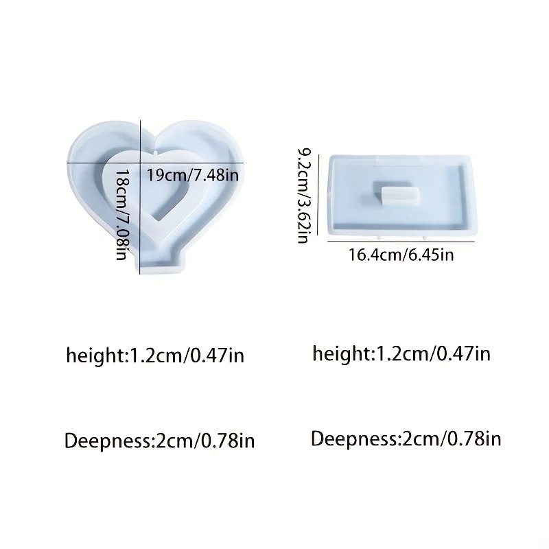 Heart Resin Molds, 2 Pieces Lo - Art Craft Love บทวิจารณ์และราคา