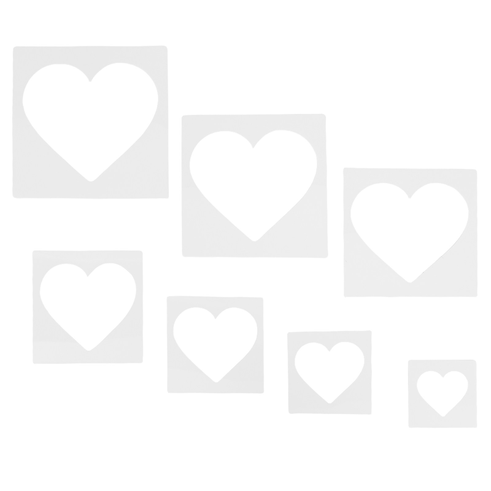 7Pcs DIY Stencils Heart Templa - Art And Craft For Mother'S Day บทวิจารณ์และราคา