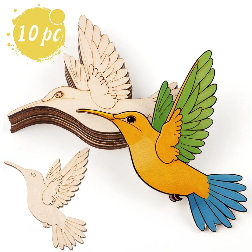 10pcs Unfinished Wood Animal B - Art Craft Home บทวิจารณ์และราคา