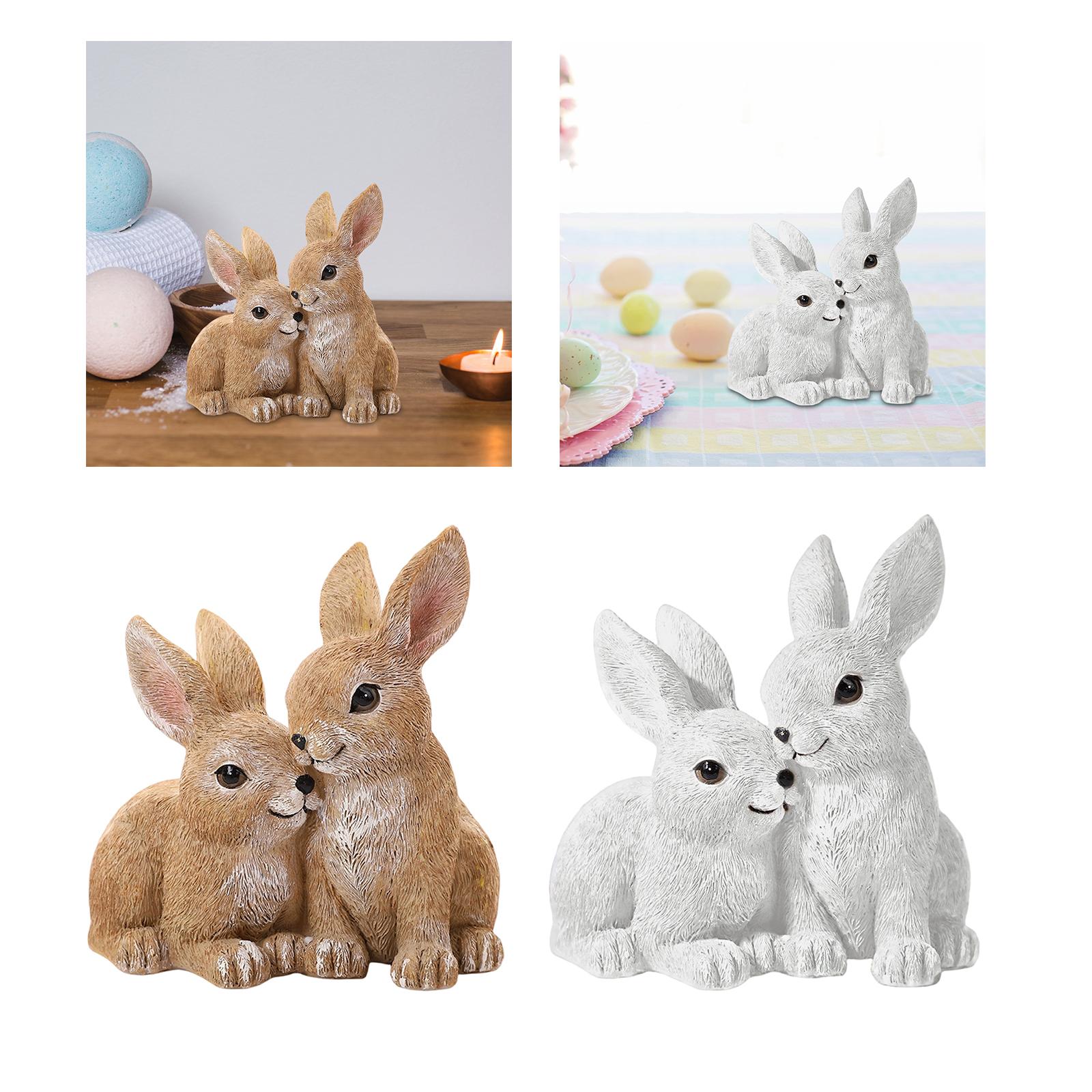 Rabbit Statue Easter Decoratio - Art Craft Rabbit บทวิจารณ์และราคา