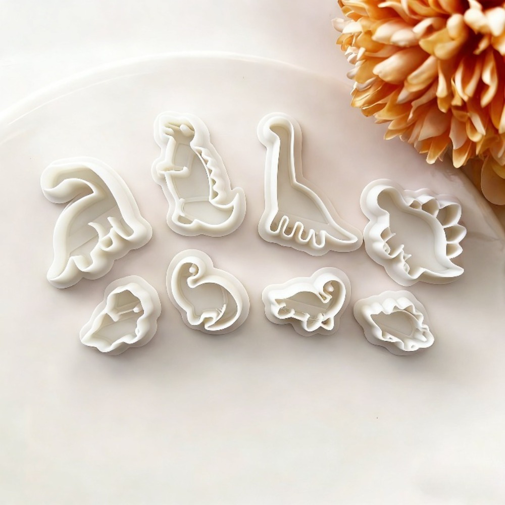 8pcs Cute Dinosaur Clay Cutter - Dinosaur And Craft บทวิจารณ์และราคา
