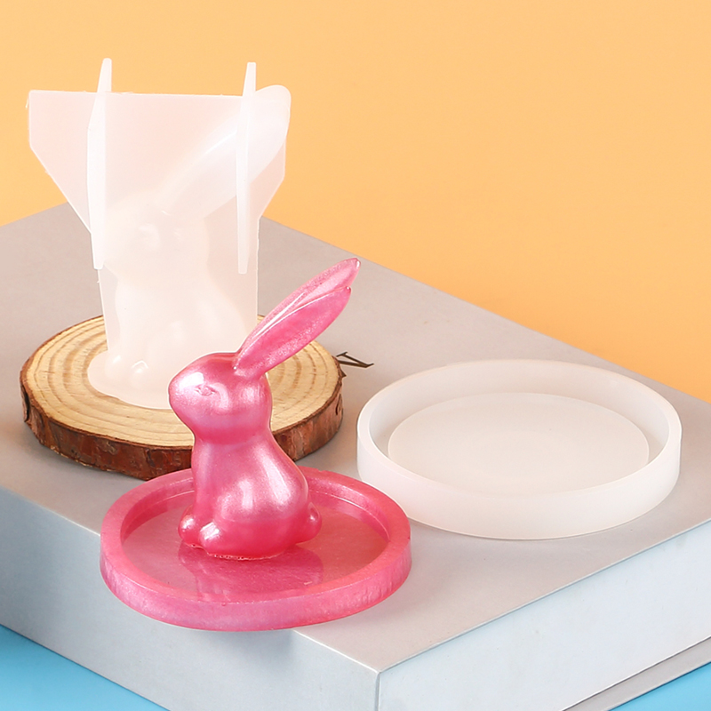 2Pcs 3D Bunny Ring Holder Sili - Art Craft Rabbit บทวิจารณ์และราคา