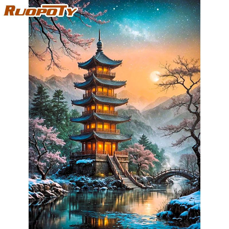RUOPOTY Pagoda Diamond Paintin - Art Craft Ideas With Paper บทวิจารณ์และราคา