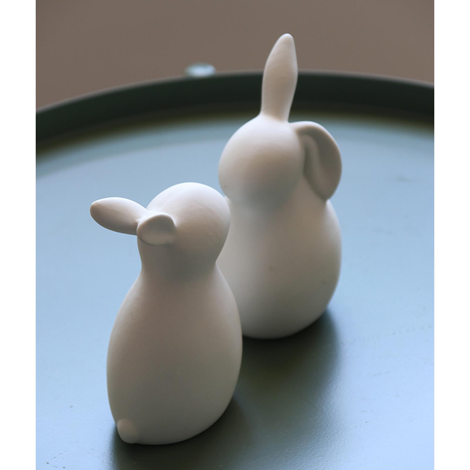 Easter Bunny Figurines Modern  - Art Craft Rabbit บทวิจารณ์และราคา