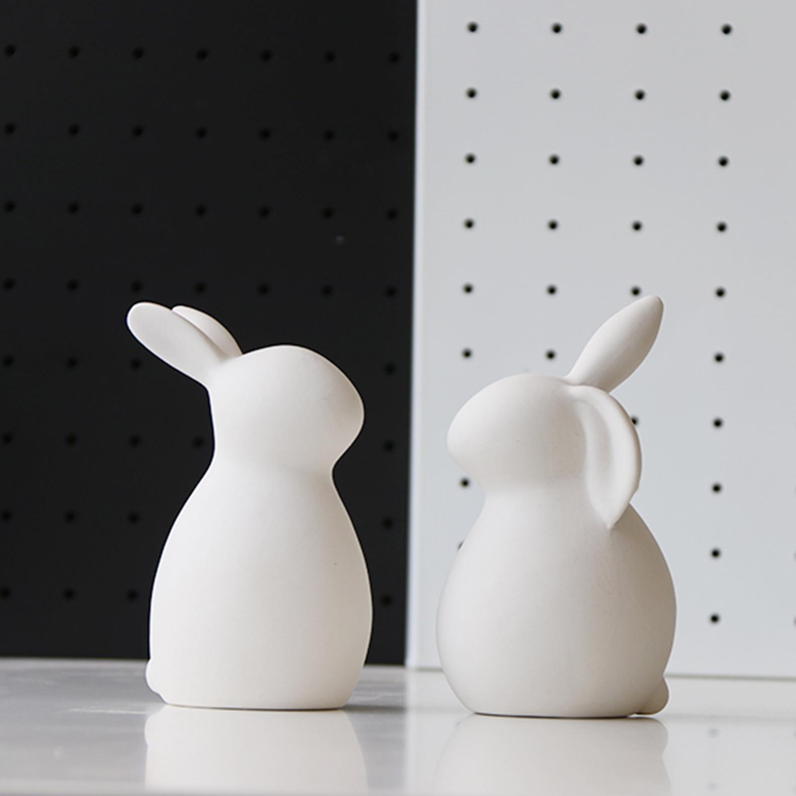 Easter Bunny Figurines Modern  - Art Craft Rabbit บทวิจารณ์และราคา