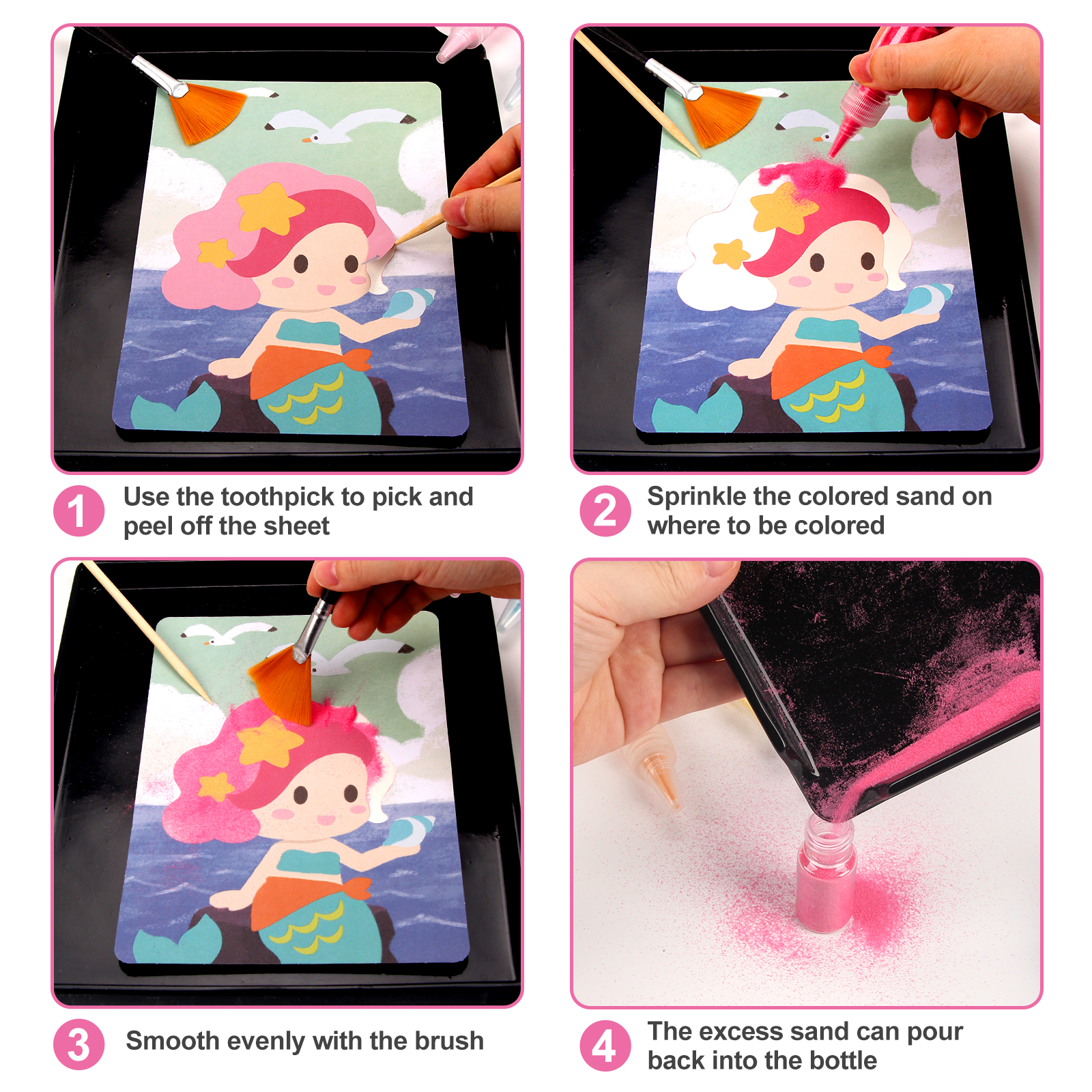 Sand Art Kit DIY Sand Painting - Art Craft Notebook บทวิจารณ์และราคา