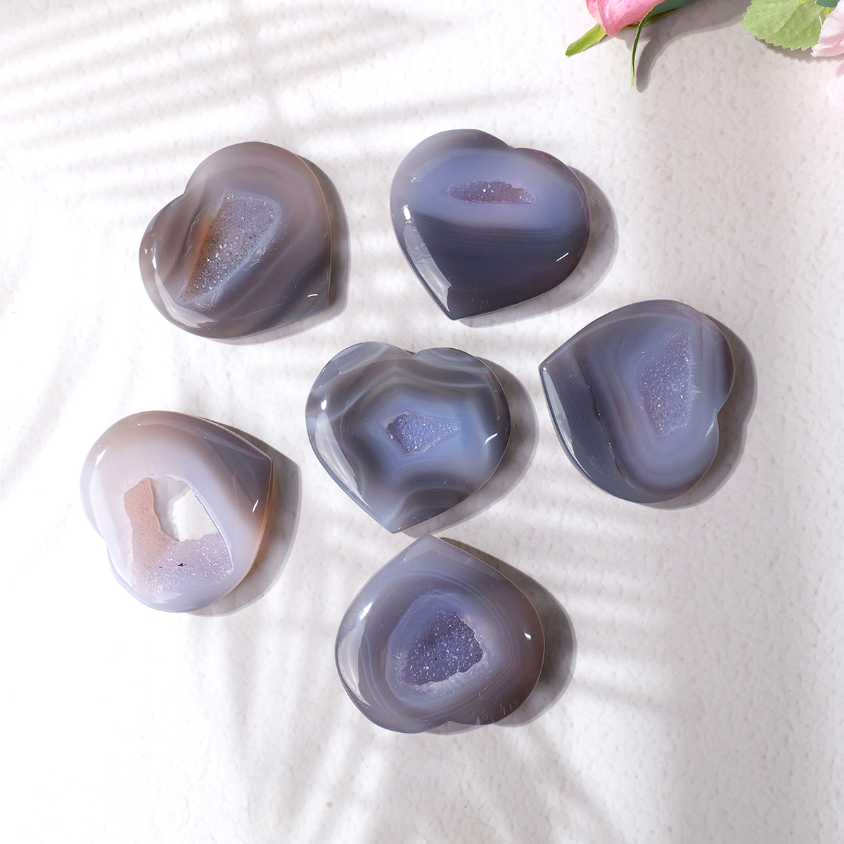 1PC Natural Agate Love Heart S - Art And Craft For Mother'S Day บทวิจารณ์และราคา