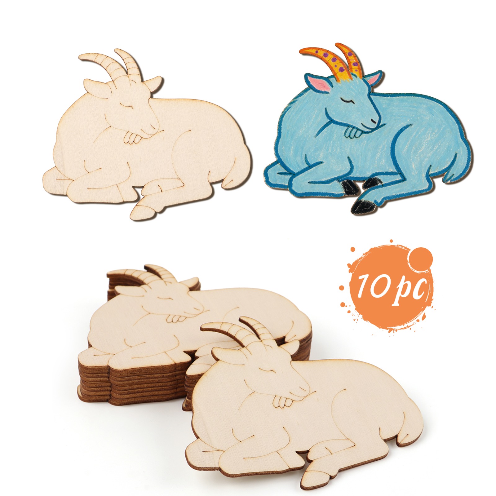 10pcs/set Unfinished Wood Shee - Art Craft Home บทวิจารณ์และราคา