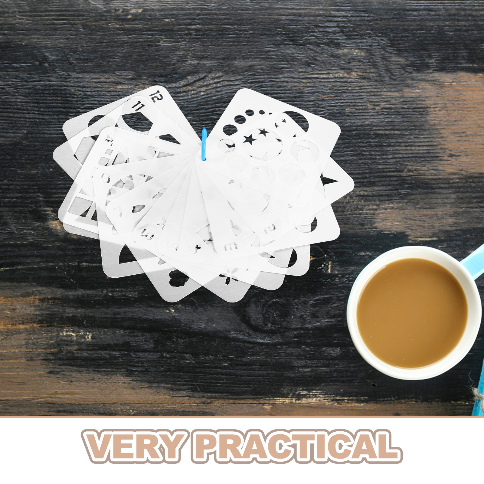 12Pcs Geometric Art Stencils R - Art Craft Template บทวิจารณ์และราคา