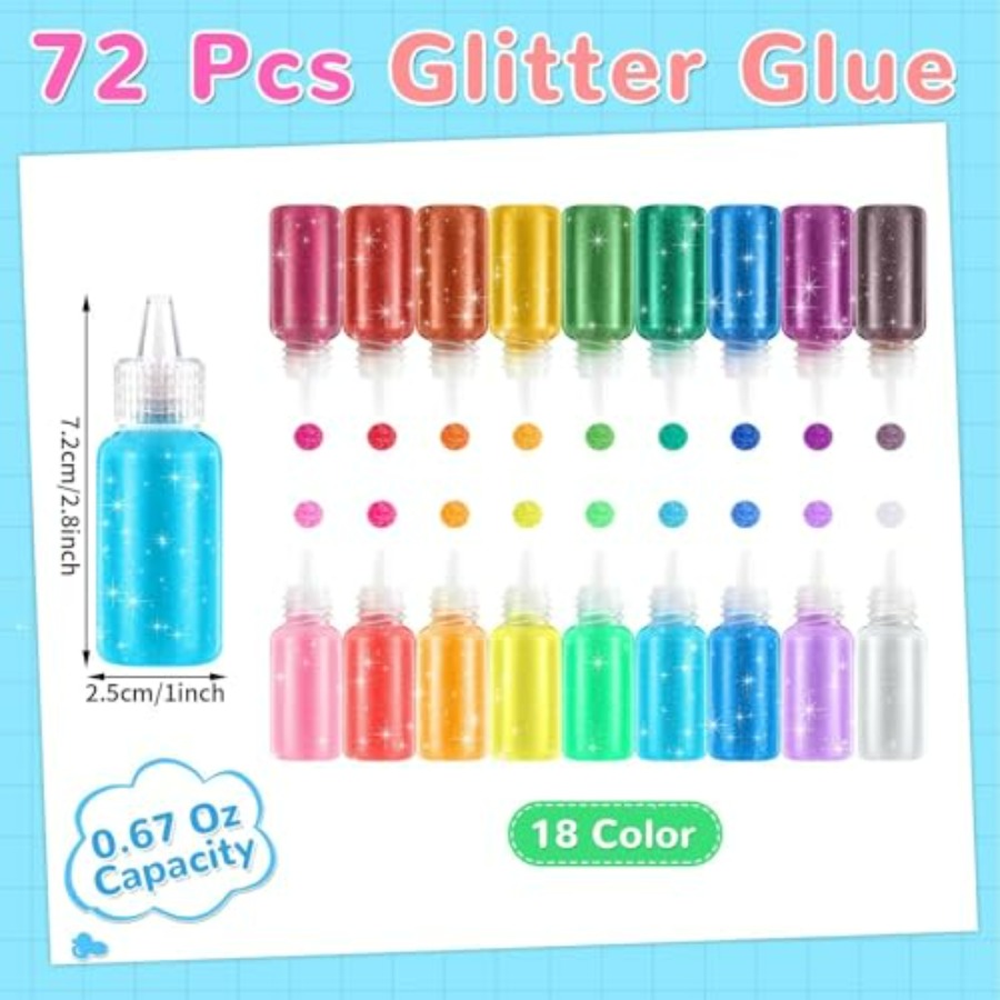 Glitter Glue Colors Washable A - Art Craft Glue บทวิจารณ์และราคา