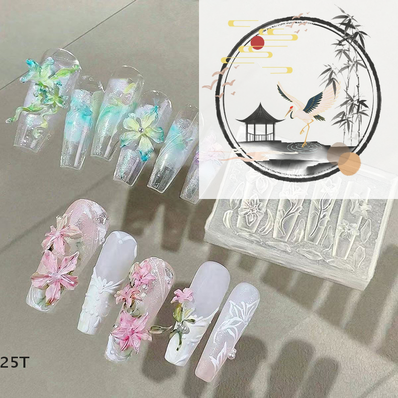 3D Mold Silicone Nail Art Deco - Art Craft Template บทวิจารณ์และราคา