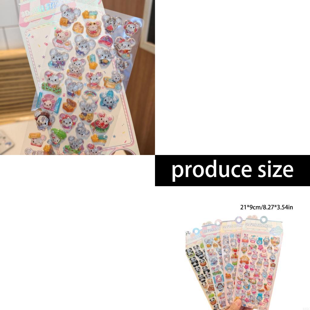 Embossed Animal Sticker Adhesi - Art Craft Notebook บทวิจารณ์และราคา
