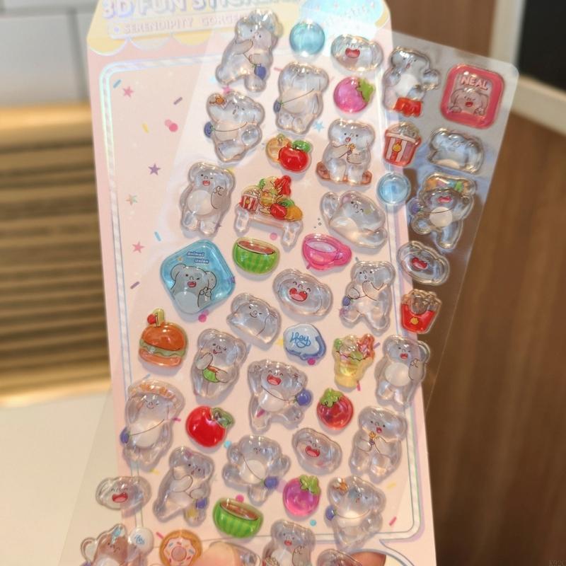 Embossed Animal Sticker Adhesi - Art Craft Notebook บทวิจารณ์และราคา