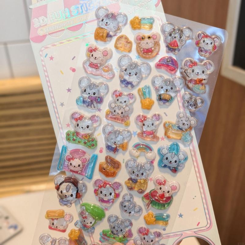 Embossed Animal Sticker Adhesi - Art Craft Notebook บทวิจารณ์และราคา