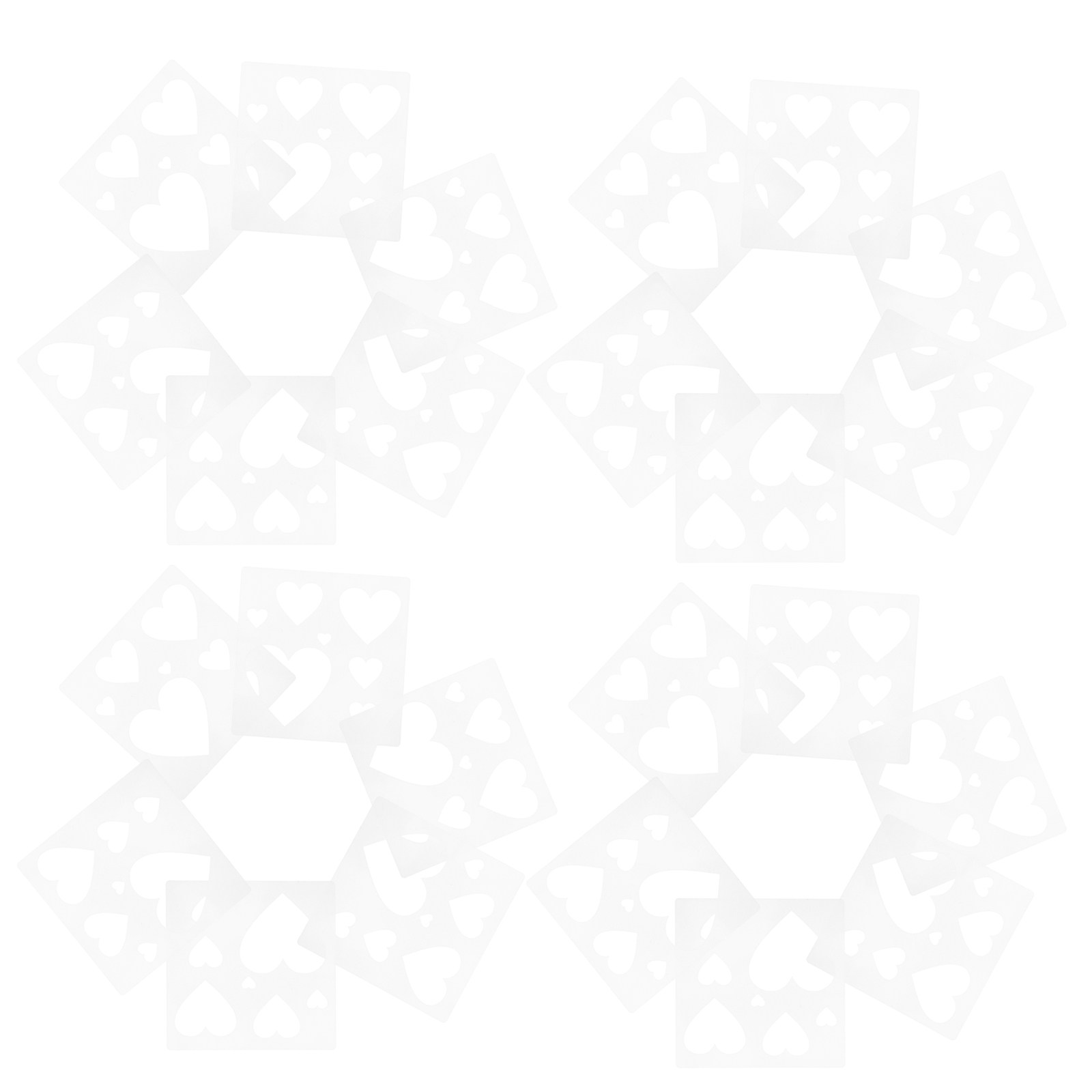 30Pcs DIY Template Heart Stenc - Art Craft Template บทวิจารณ์และราคา