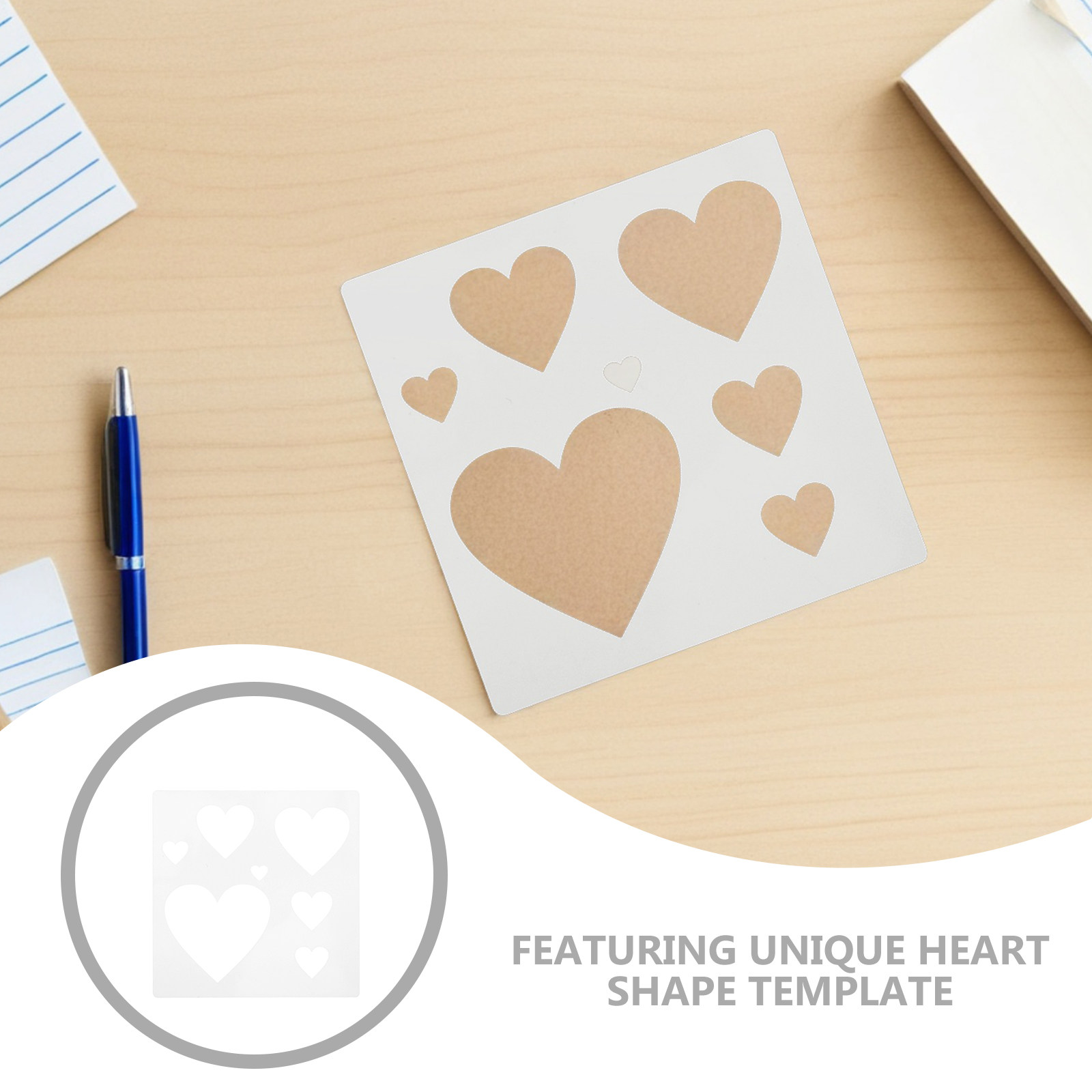 30Pcs DIY Template Heart Stenc - Art Craft Template บทวิจารณ์และราคา