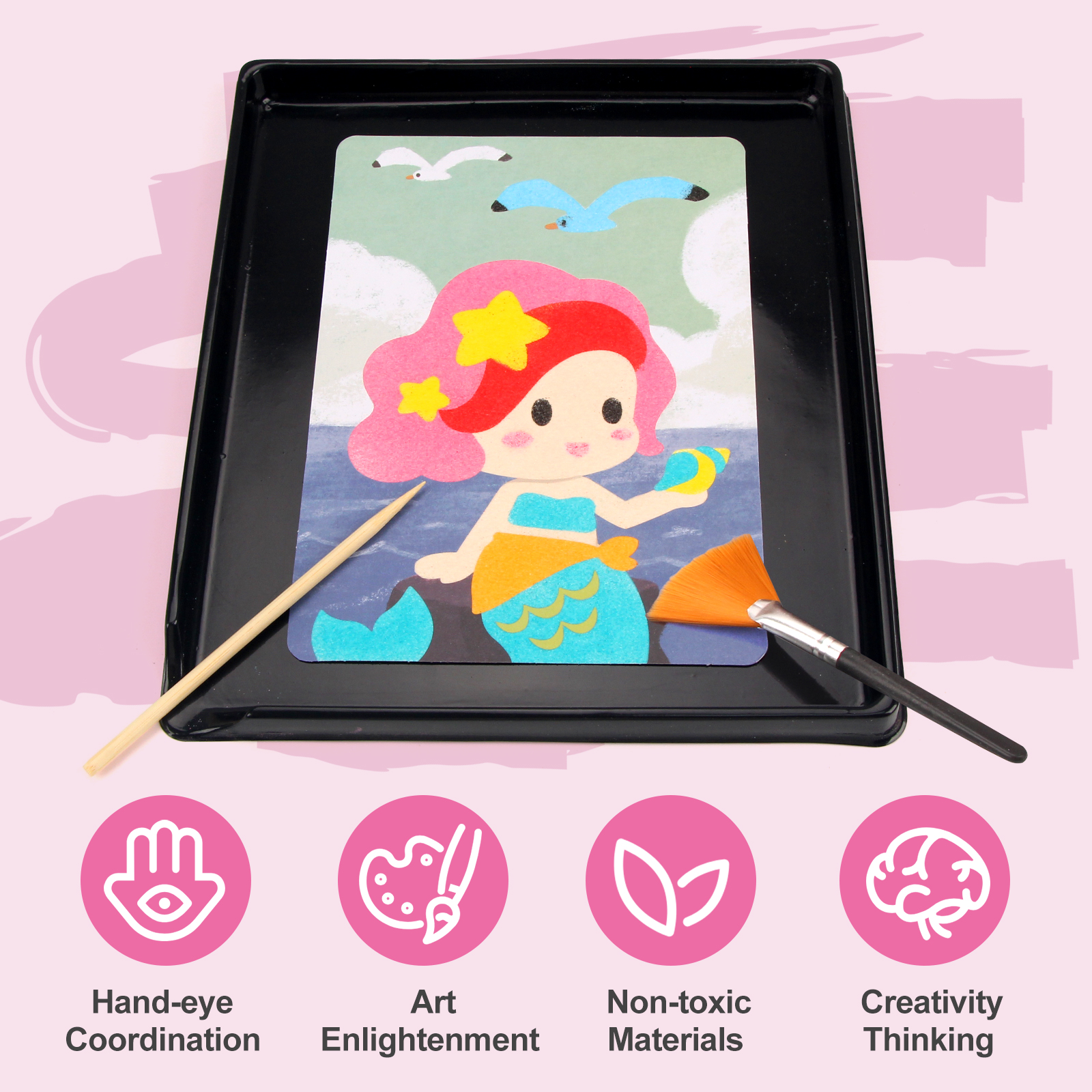 Sand Art Kit DIY Sand Painting - Art Craft Notebook บทวิจารณ์และราคา